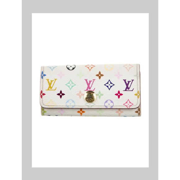 Louis Vuitton White Monogram Multicolore 4 Key Holder - Picture 1 of 16